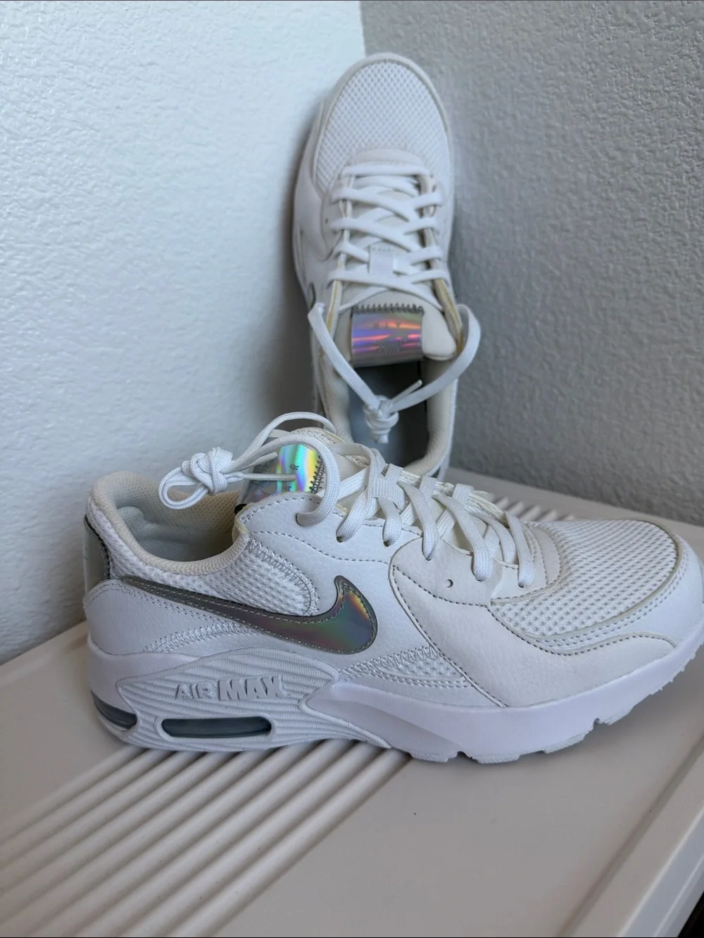 Nike Excee White / & Silver ☑️ Casual Sneakers.